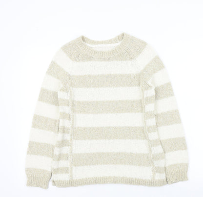 Womens UK Size 10 M&S Beige Pullover Jumper