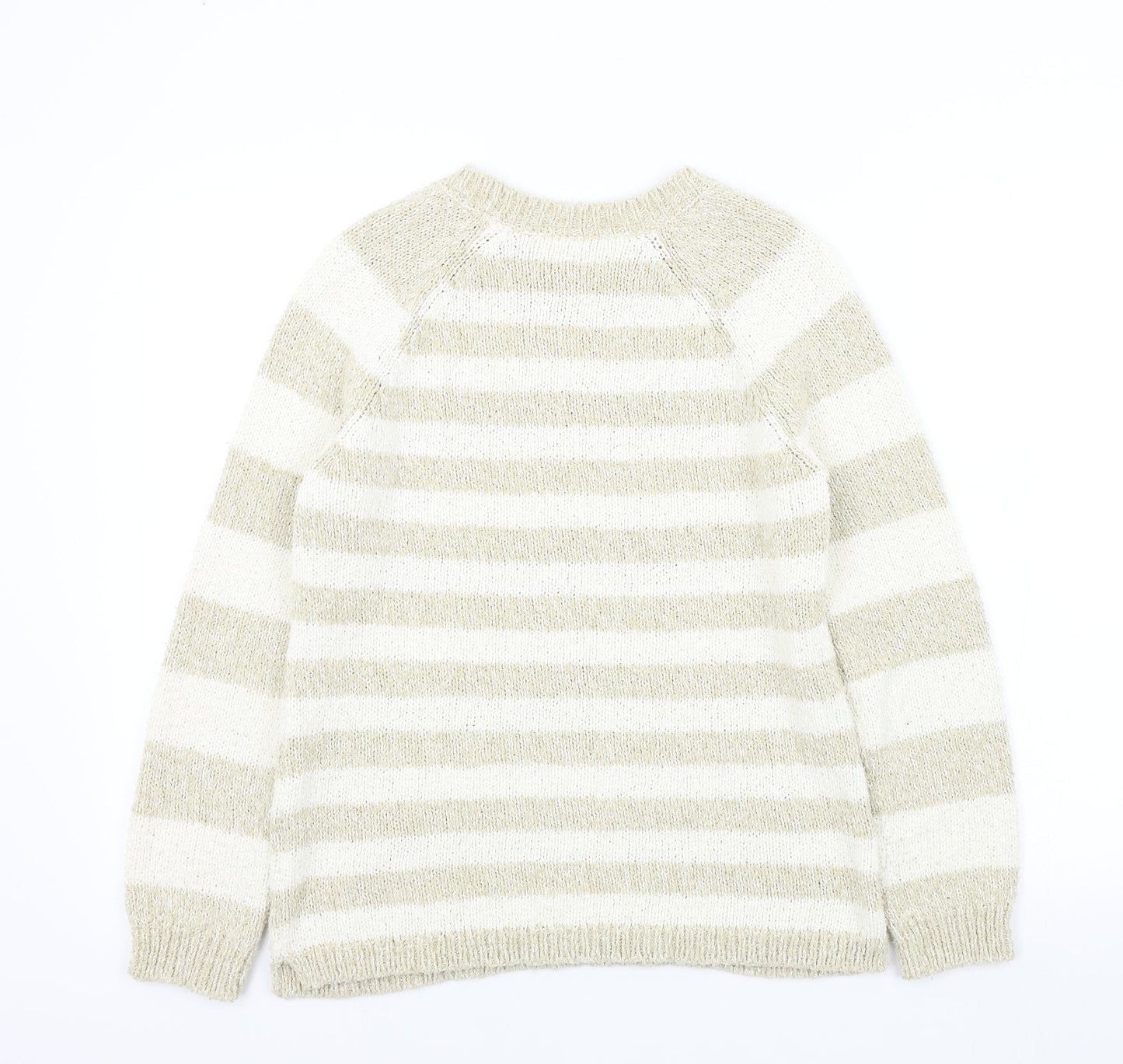 Womens UK Size 10 M&S Beige Pullover Jumper