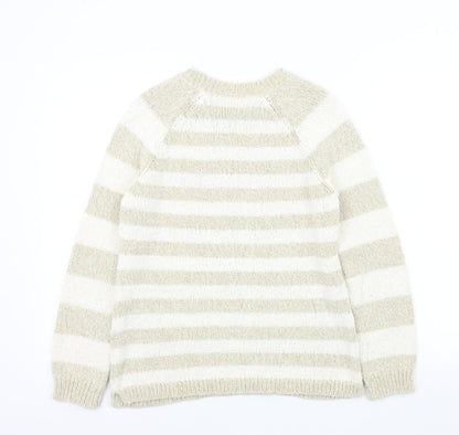 Womens UK Size 10 M&S Beige Pullover Jumper