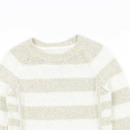 Womens UK Size 10 M&S Beige Pullover Jumper