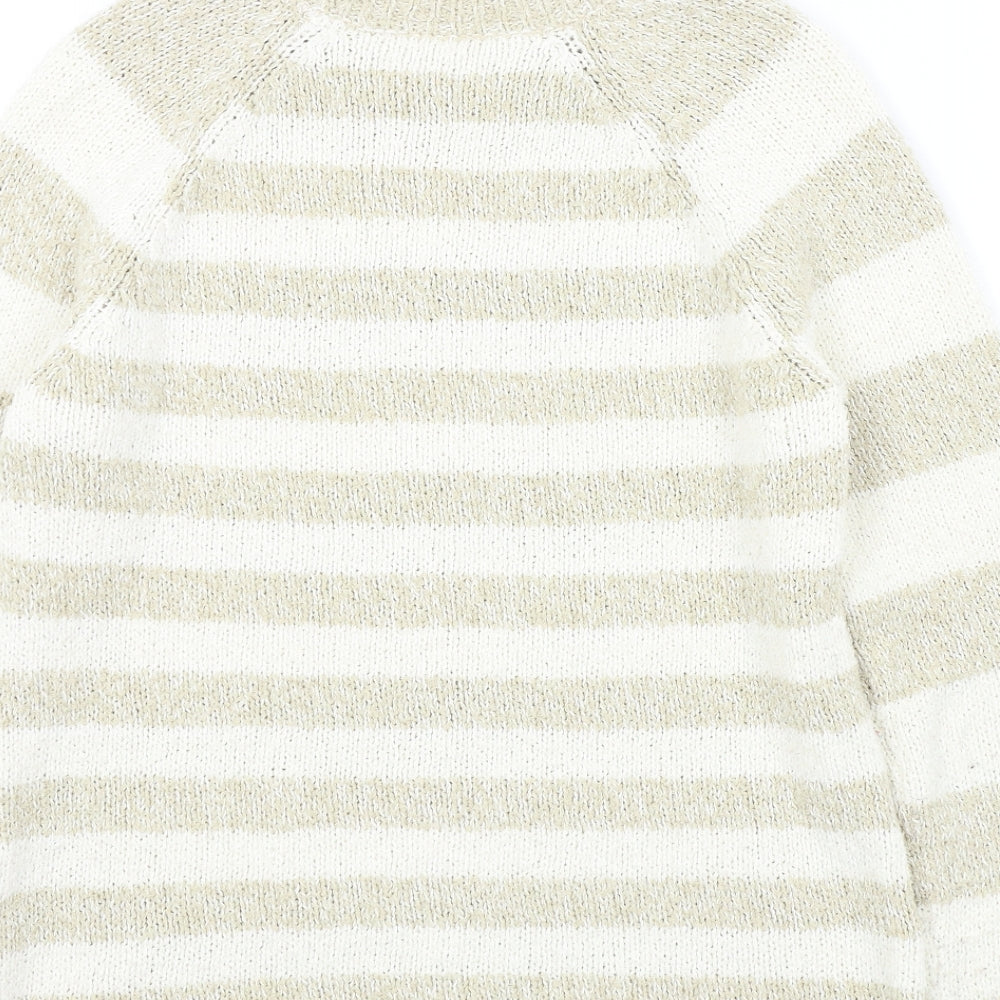 Womens UK Size 10 M&S Beige Pullover Jumper