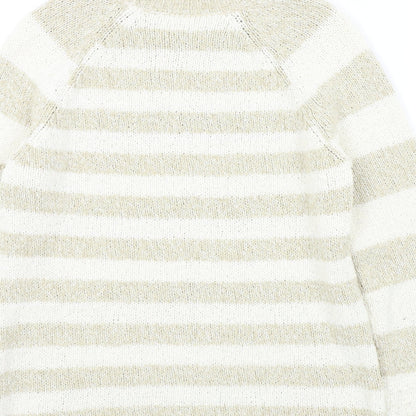 Womens UK Size 10 M&S Beige Pullover Jumper