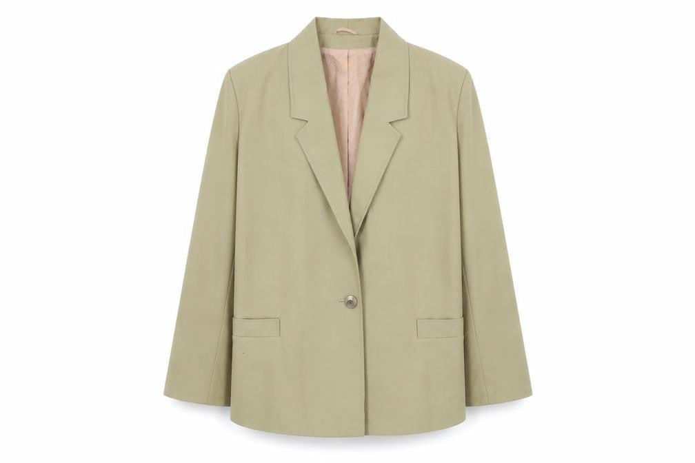 PAUL VADIM Womens Beige   Jacket Blazer Size 14