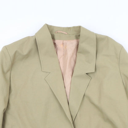 PAUL VADIM Womens Beige   Jacket Blazer Size 14