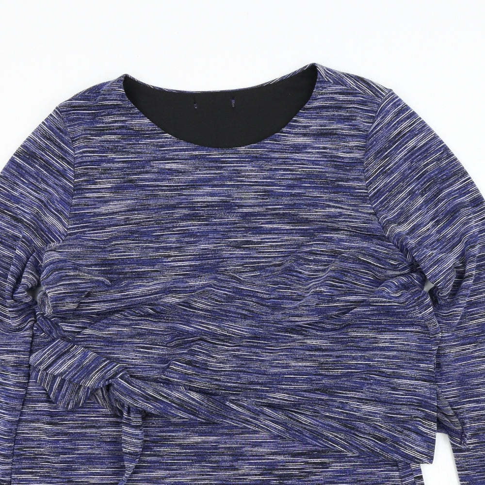 Preworn Womens Black Colourblock  A-Line  Size 18