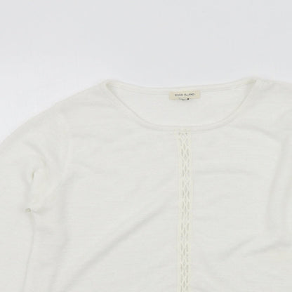 Womens UK Size 6 River Island White Pullover Jumper