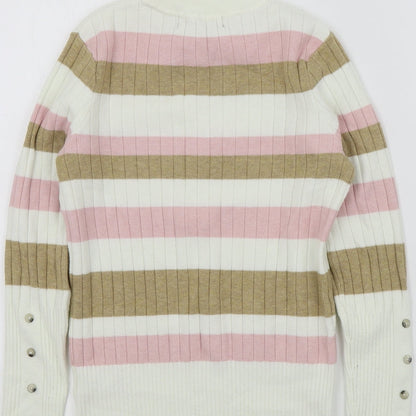 Womens UK Size 8 M&S White Pullover Jumper