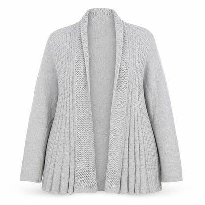 Womens UK Size L Pura Moda Grey Cardigan Jumper