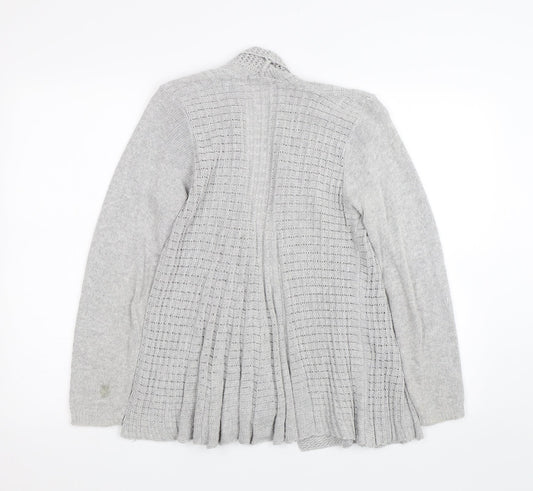Womens UK Size L Pura Moda Grey Cardigan Jumper