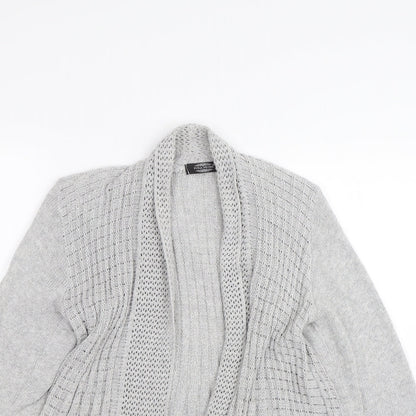 Womens UK Size L Pura Moda Grey Cardigan Jumper