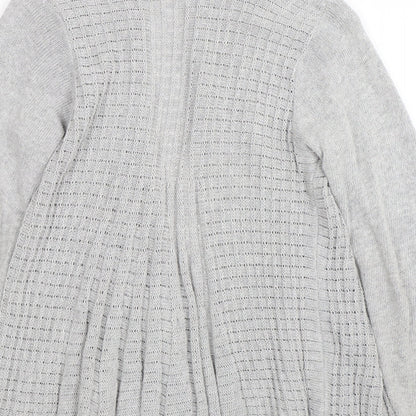 Womens UK Size L Pura Moda Grey Cardigan Jumper