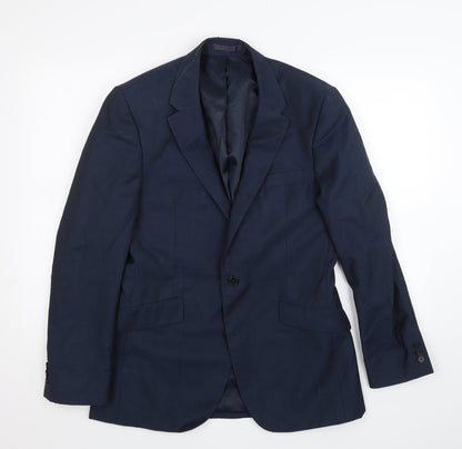 Mens UK Size 38 Karl Jackson Regular Blue Suit Jacket