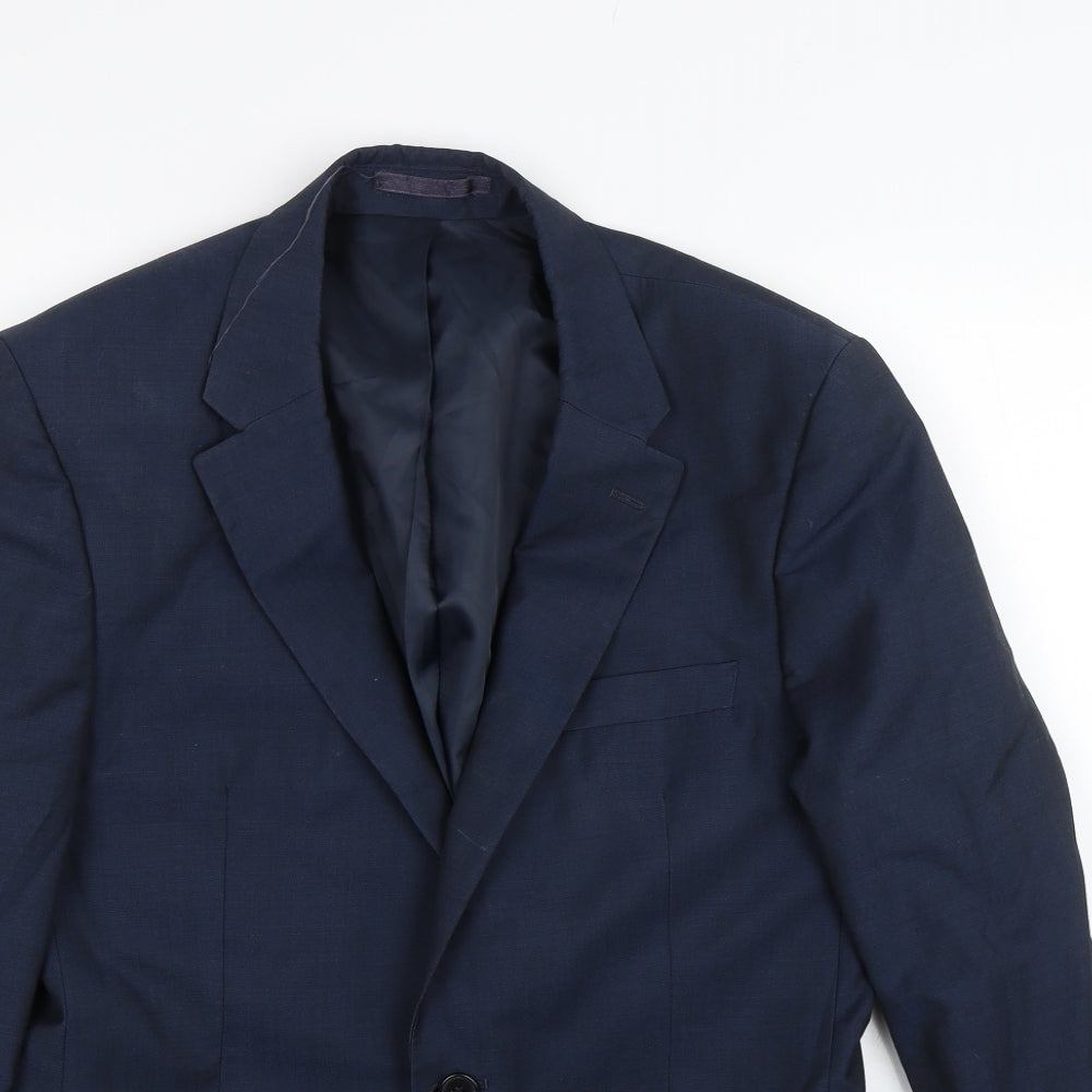 Mens UK Size 38 Karl Jackson Regular Blue Suit Jacket