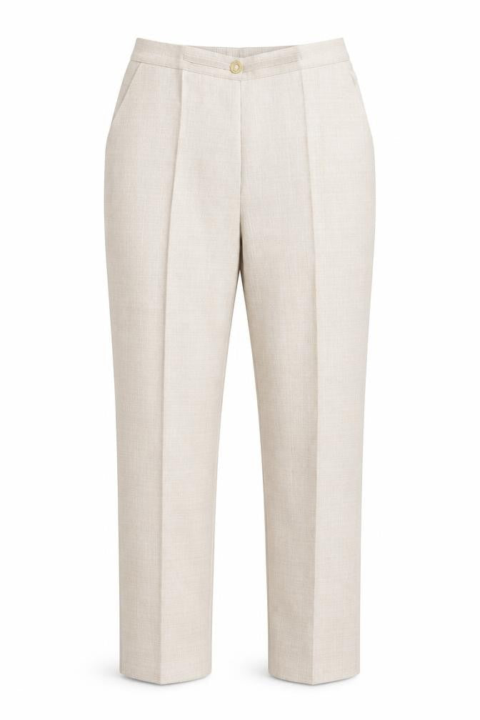 Womens UK Size 14 M&S Regular Fit Carrot Beige Trousers