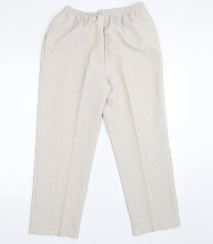 Womens UK Size 14 M&S Regular Fit Carrot Beige Trousers