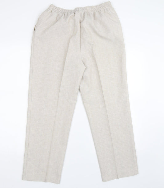 Womens UK Size 14 M&S Regular Fit Carrot Beige Trousers