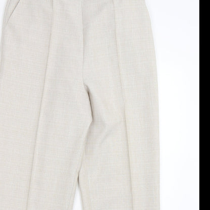 Womens UK Size 14 M&S Regular Fit Carrot Beige Trousers