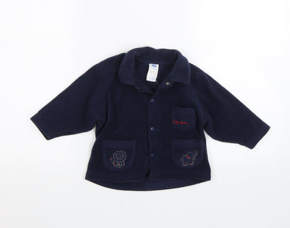 Boots Baby Blue  Fleece Full Zip Jumper Size 6-9 Months  - Animals