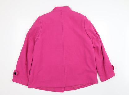 Warehouse Womens Pink   Overcoat Coat Size 14