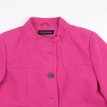 Warehouse Womens Pink   Overcoat Coat Size 14
