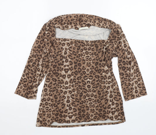 Womens UK Size 18 M&S Brown Basic T-Shirt