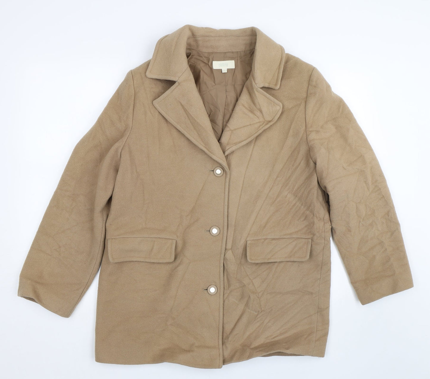 Womens UK Size 14 M&S Brown Trench Coat