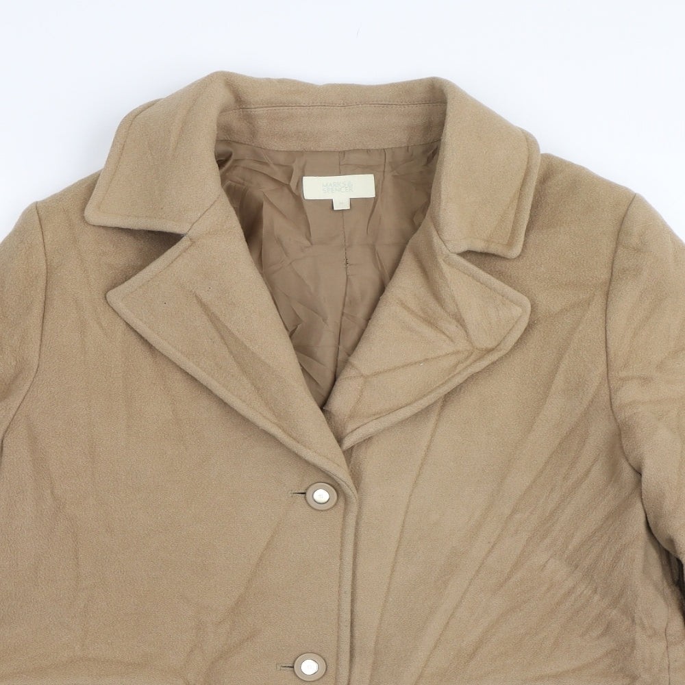 Womens UK Size 14 M&S Brown Trench Coat