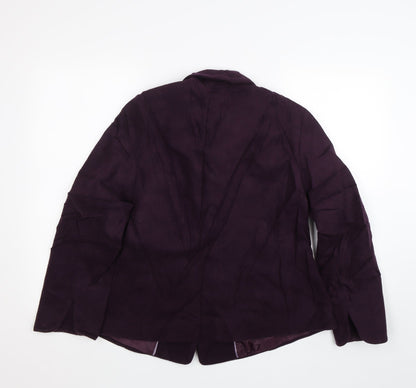 Womens UK Size 16 M&S Purple Overcoat