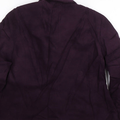 Womens UK Size 16 M&S Purple Overcoat