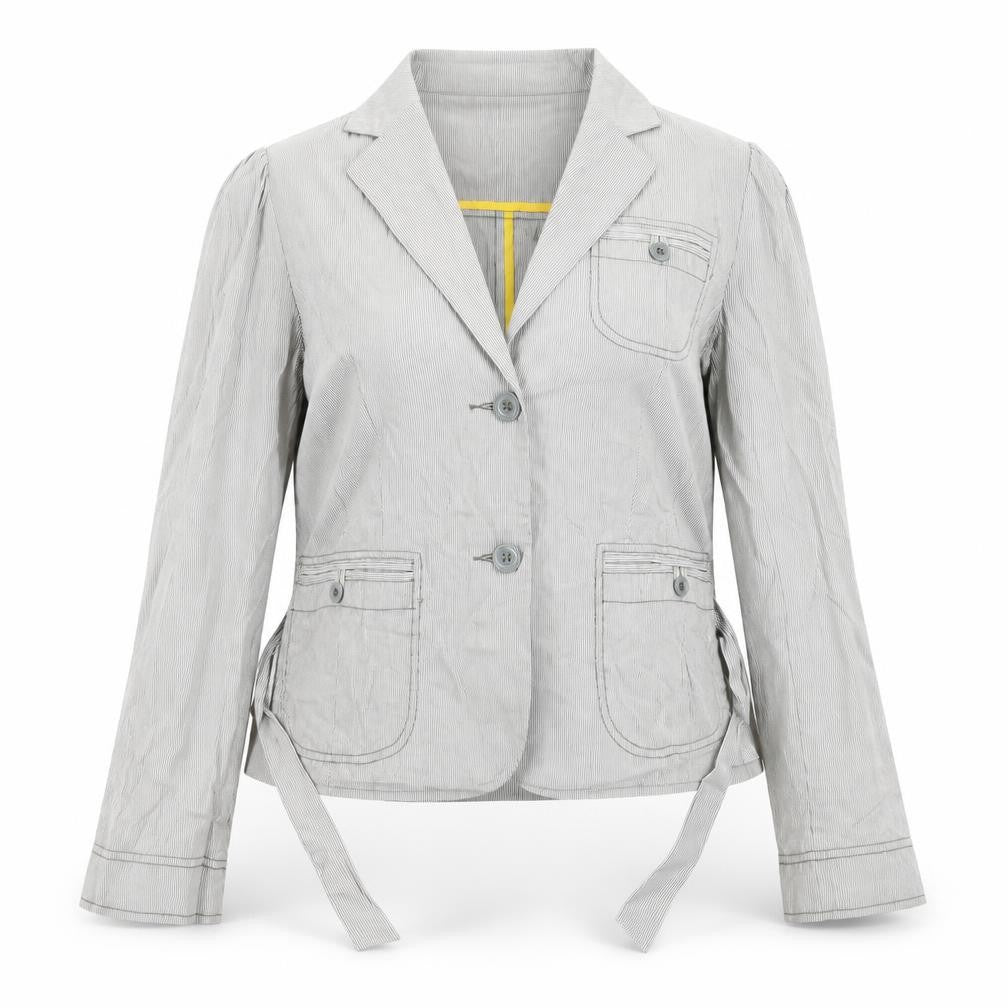 Next Womens Grey Striped  Jacket Blazer Size M