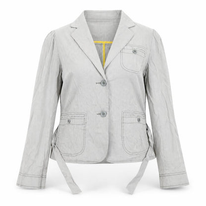 Next Womens Grey Striped  Jacket Blazer Size M