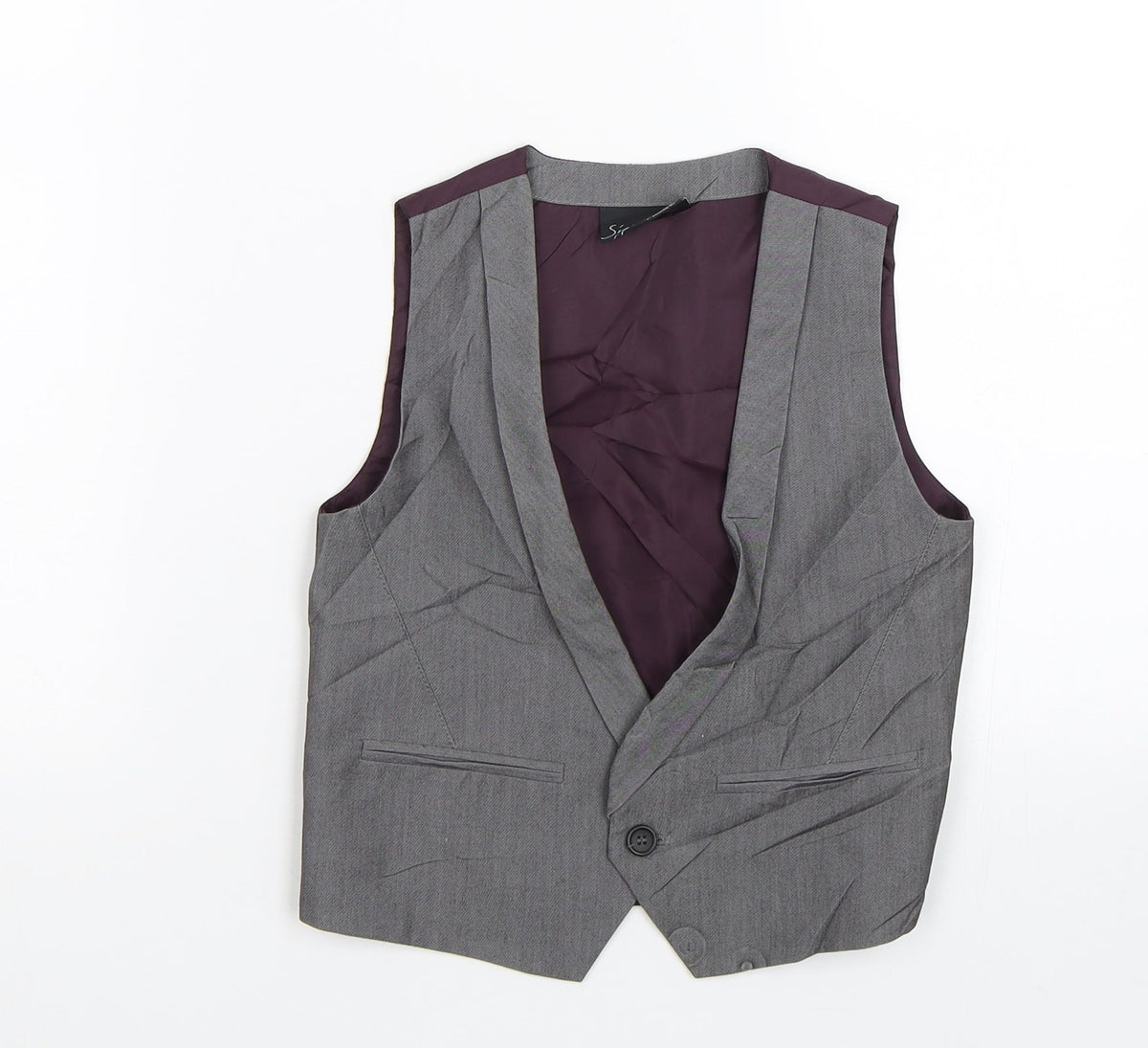 Next Boys Grey   Jacket Waistcoat Size 4-5 Years