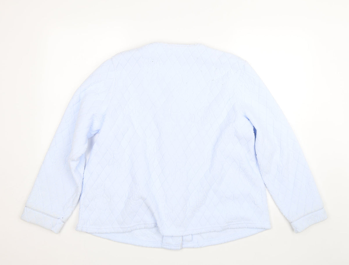 M&S Womens Blue Argyle/Diamond  Top Pyjama Top Size 12
