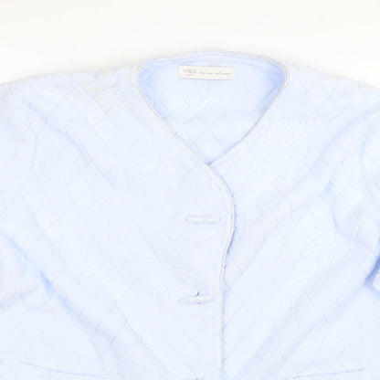 M&S Womens Blue Argyle/Diamond  Top Pyjama Top Size 12