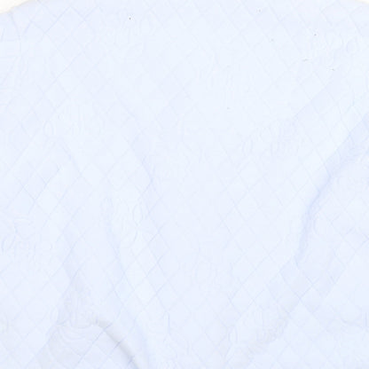 M&S Womens Blue Argyle/Diamond  Top Pyjama Top Size 12