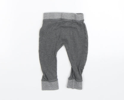 George Boys Grey Striped  Sweatpants Trousers Size 6-9 Months