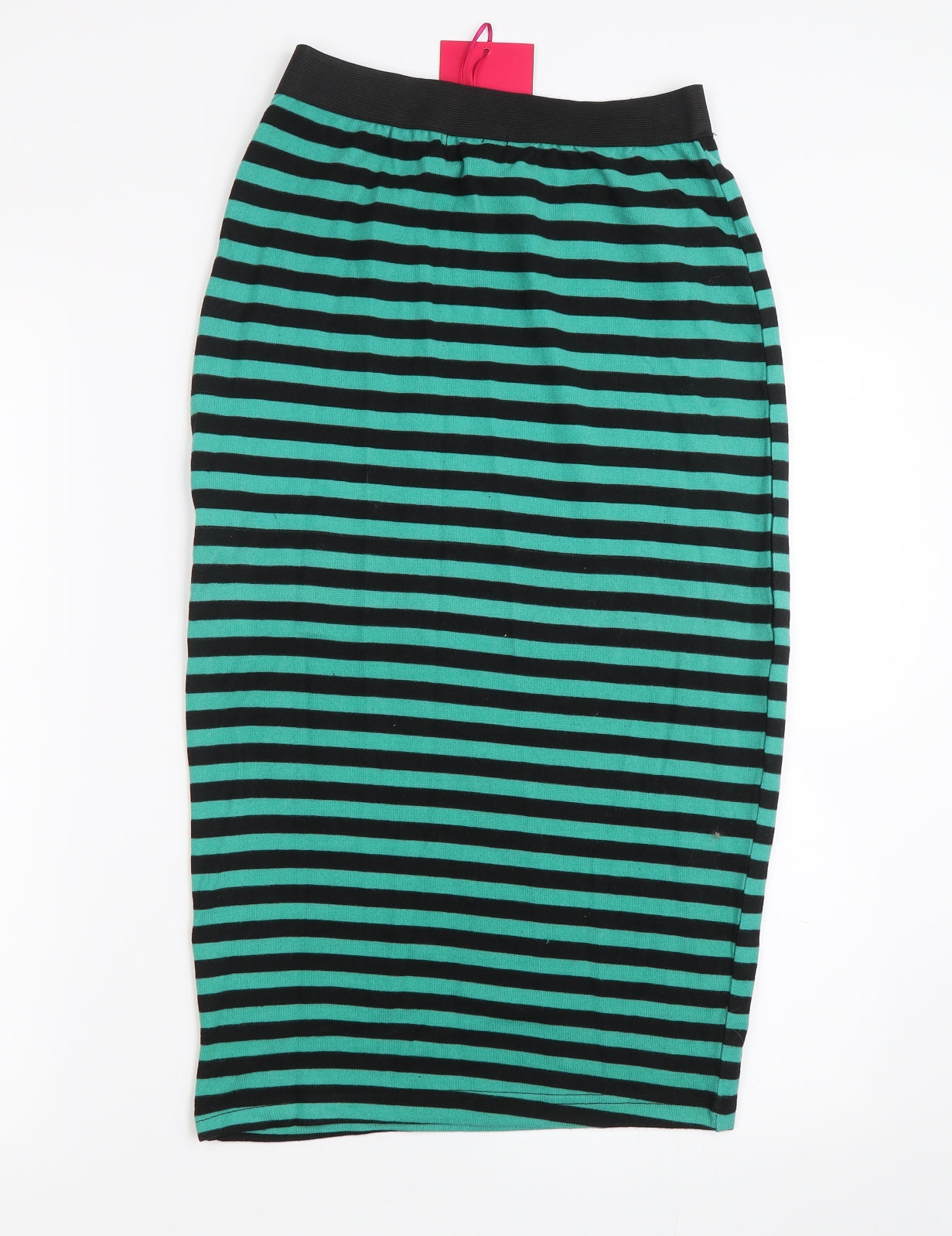 Boohoo Womens Green Striped  Bandage Skirt Size 8