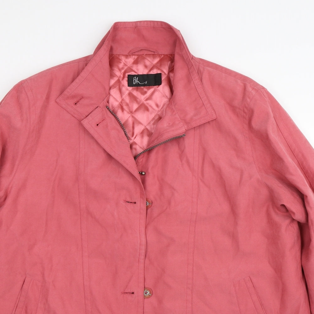 Womens UK Size 16 BHS Pink Overcoat