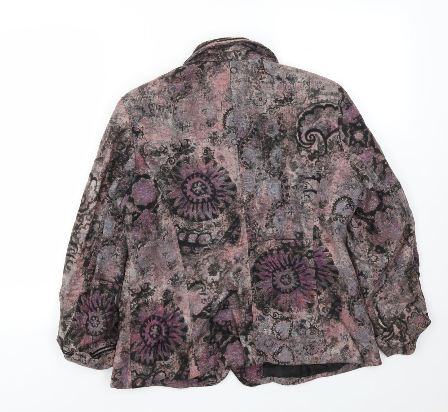 M&S Womens Multicoloured Argyle/Diamond  Jacket Blazer Size 14