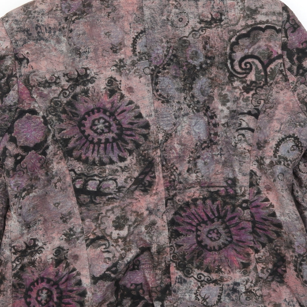 M&S Womens Multicoloured Argyle/Diamond  Jacket Blazer Size 14