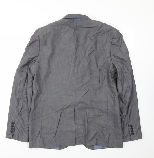 Mens UK Size 42 Cedar Wood State Regular Grey Suit Jacket