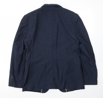 Mens UK Size 42 Cedar Wood State Regular Blue Suit Jacket