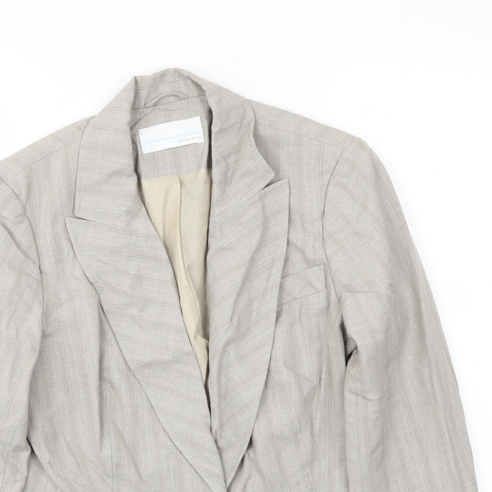 Womens UK Size 12 AMARANTO Regular Beige Blazer