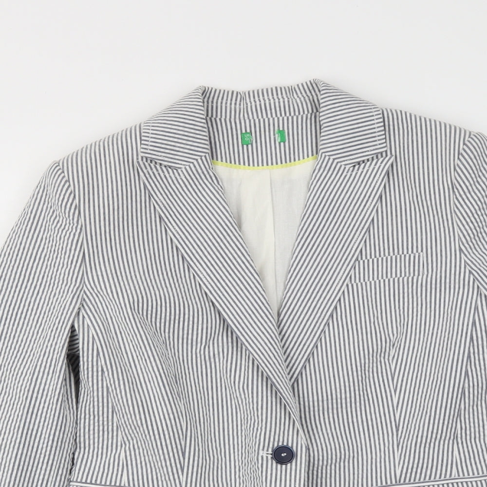 Womens UK Size 10 Preworn Regular Blue Blazer