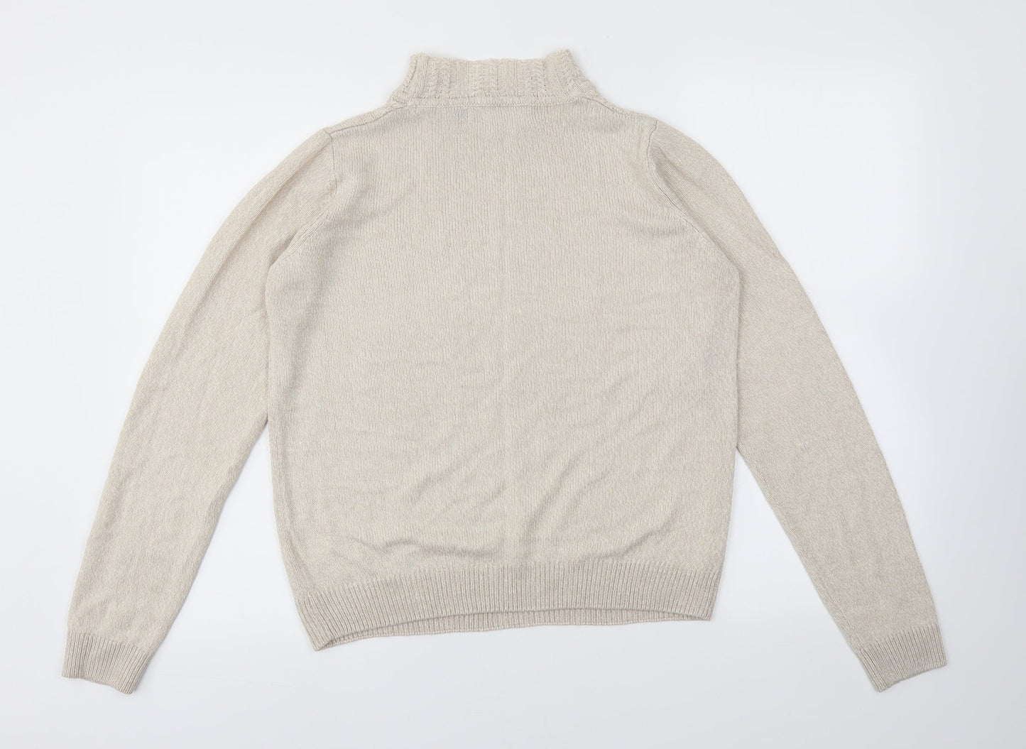 Womens UK Size S ISLE Beige Pullover Jumper