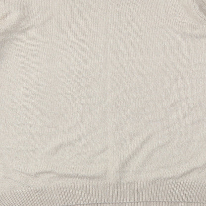 Womens UK Size S ISLE Beige Pullover Jumper
