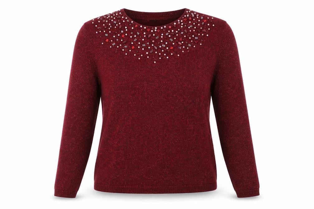 Bonmarché Womens Red Pullover Jumper Size S