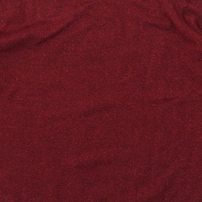 Womens UK Size S BM Red Pullover Jumper