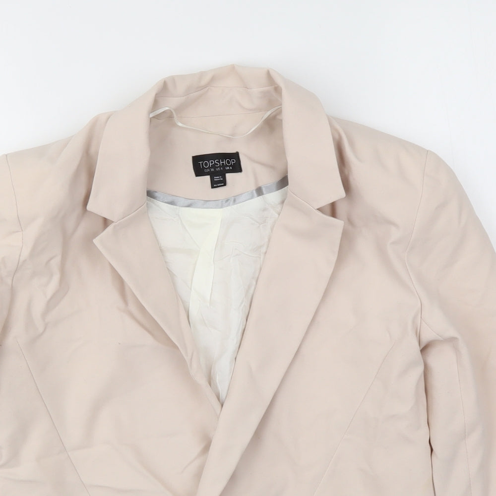 Topshop Womens Pink   Jacket Blazer Size 8