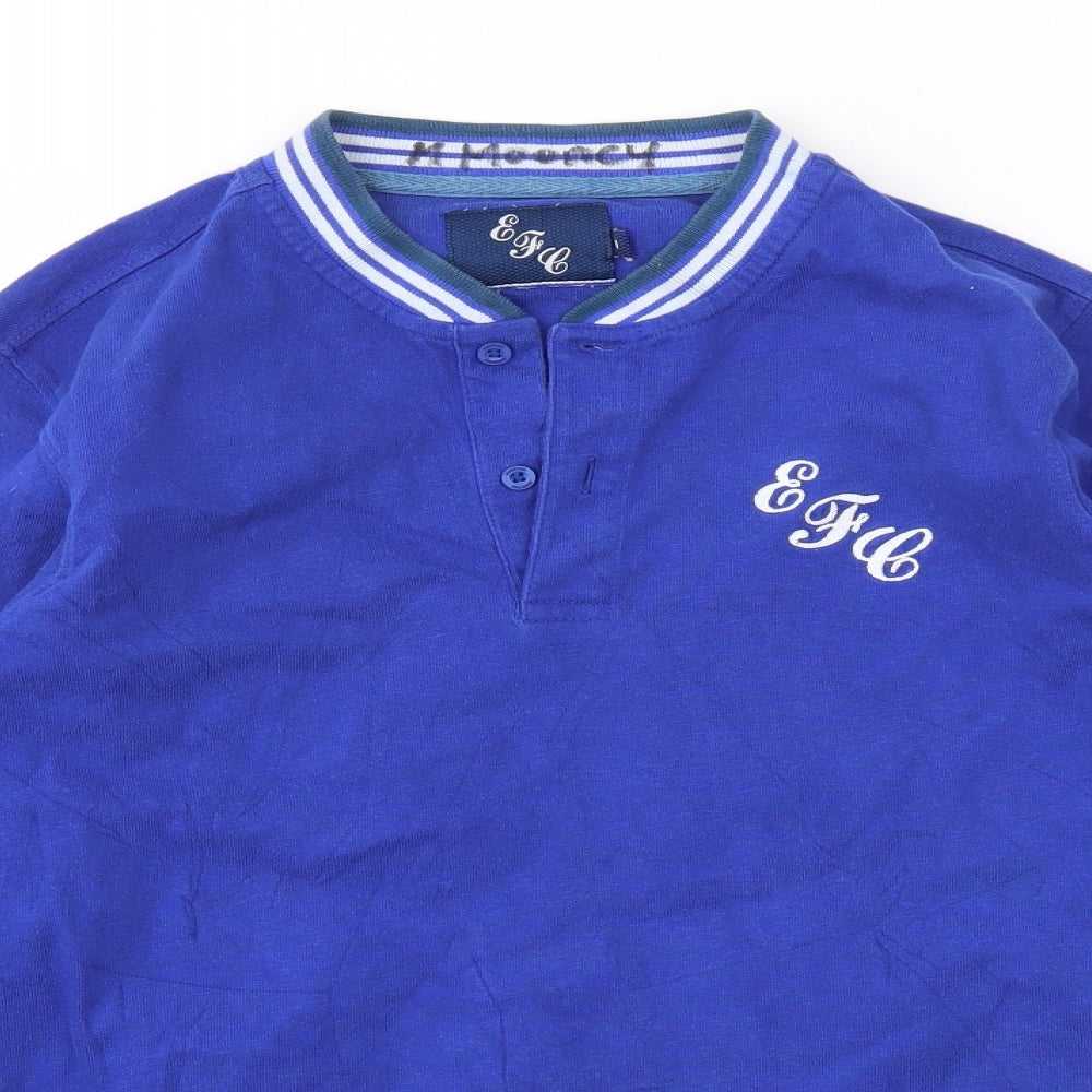 Mens UK Size M Preworn Blue Pullover Sweatshirt